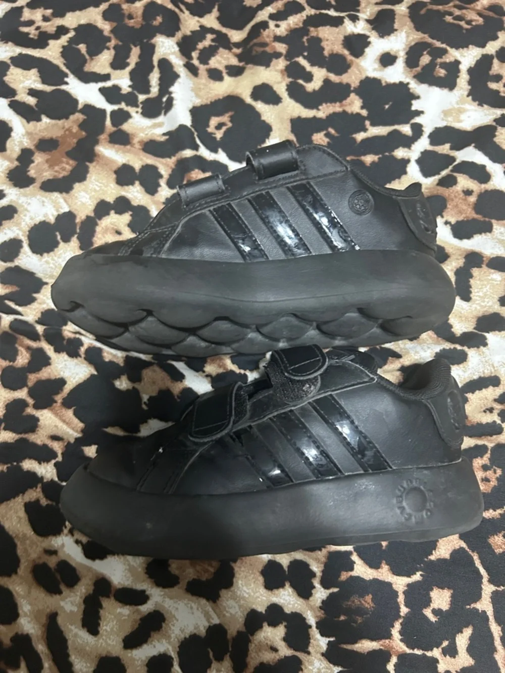 adidas Star Wars Kids Black Double Velcro Sneakers